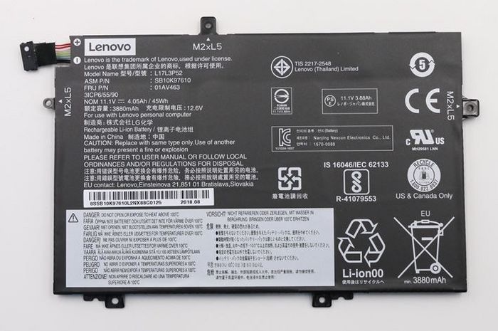 Lenovo Batterie 11,1V 45Wh 3 cellules Lenovo Batterie 11,1V 45Wh 3 cellules